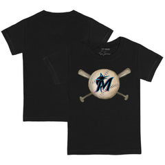 Miami Marlins Tiny Turnip Youth Baseball Cross Bats T-Shirt | MLB Outlet