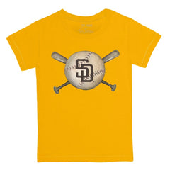 San Diego Padres Tiny Turnip Youth Baseball Cross Bats T-Shirt | MLB Outlet