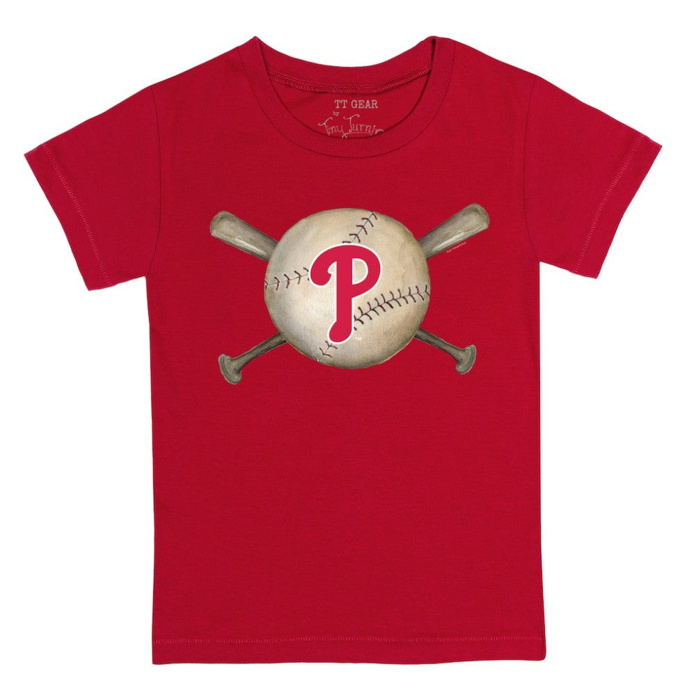 Philadelphia Phillies Tiny Turnip Youth Baseball Cross Bats T-Shirt | MLB US
