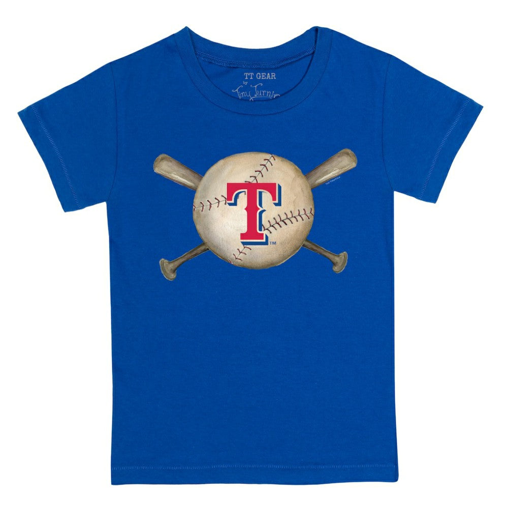 Texas Rangers Tiny Turnip Youth Baseball Cross Bats T-Shirt | MLB For sale