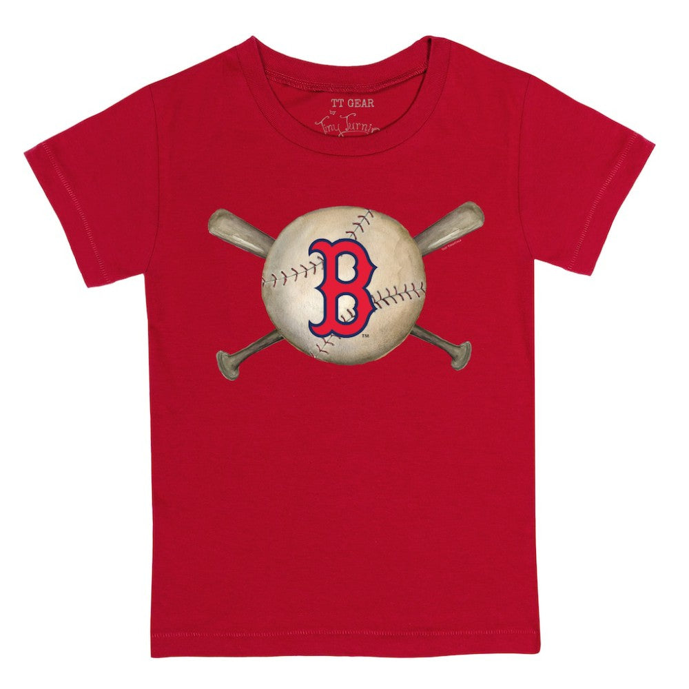 Boston Red Sox Tiny Turnip Youth Baseball Cross Bats T-Shirt | MLB On Sale