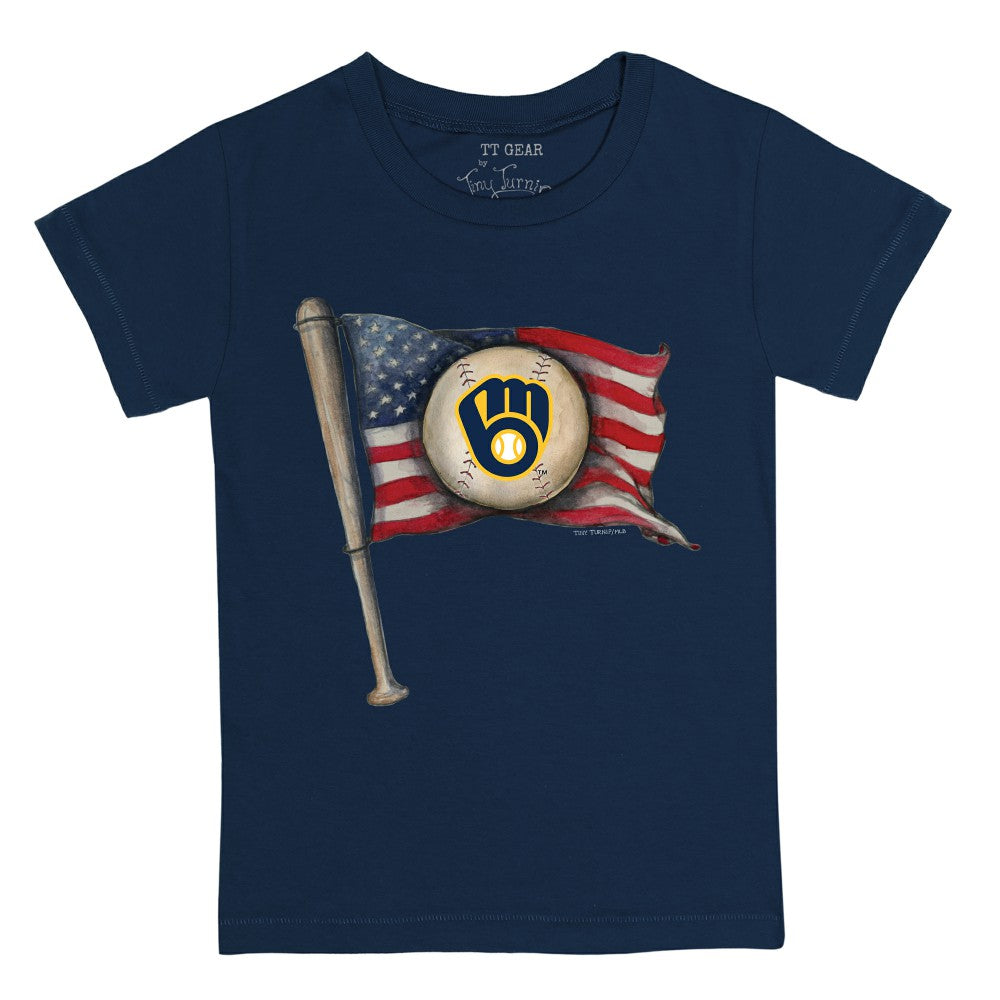 Milwaukee Brewers Tiny Turnip Youth Baseball Flag T-Shirt | MLB Shop
