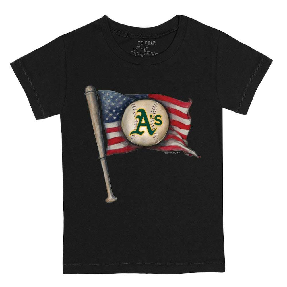 Athletics Tiny Turnip Youth Baseball Flag T-Shirt | MLB On Sale