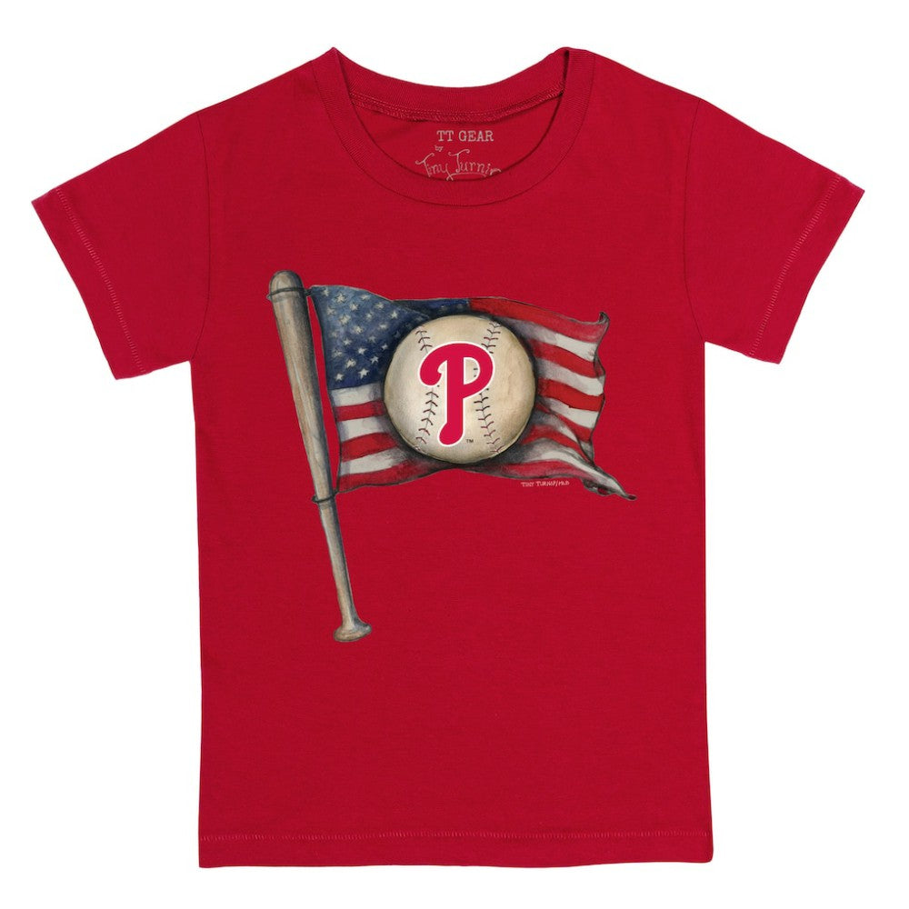 Philadelphia Phillies Tiny Turnip Youth Baseball Flag T-Shirt | MLB On Sale
