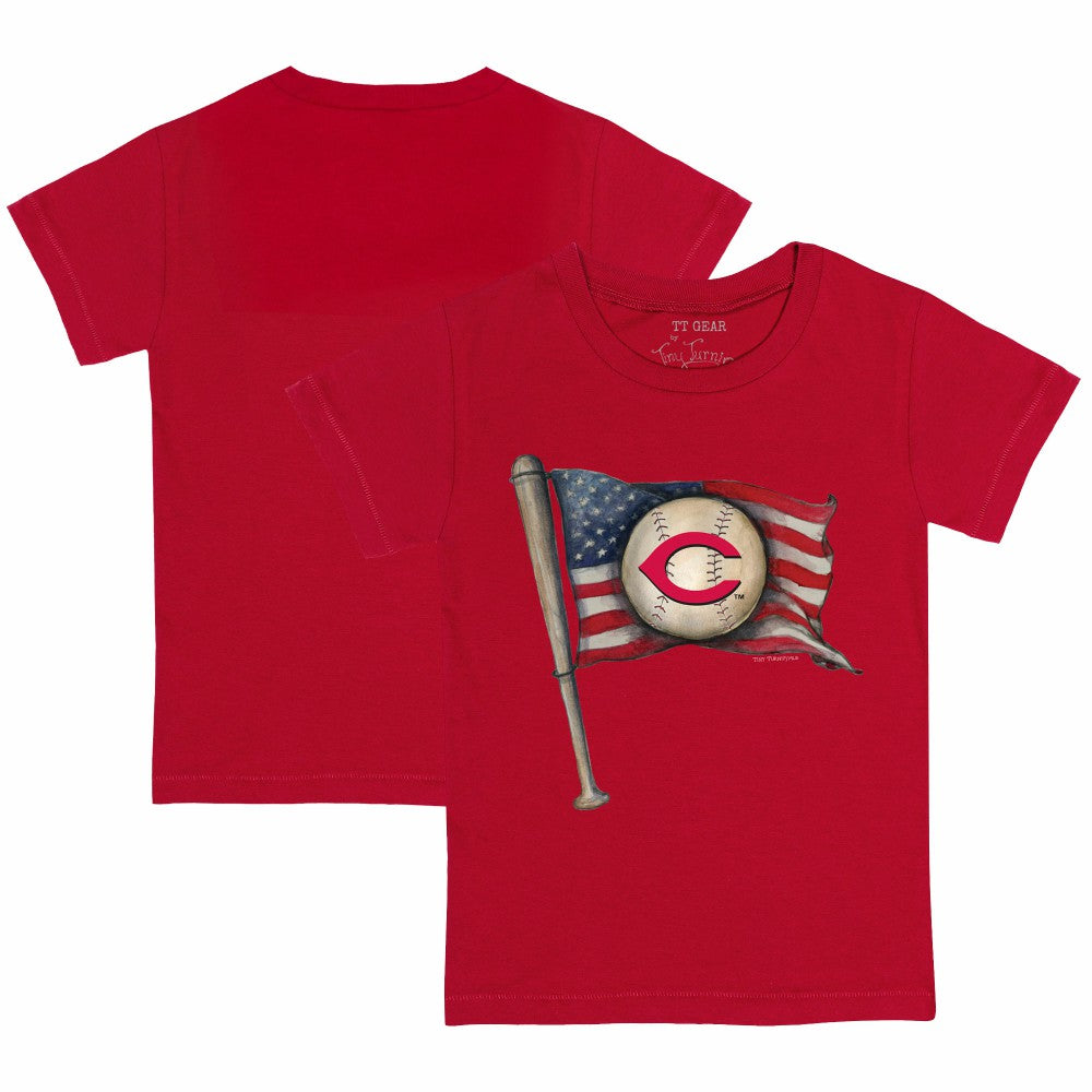 Cincinnati Reds Tiny Turnip Youth Baseball Flag T-Shirt | MLB New