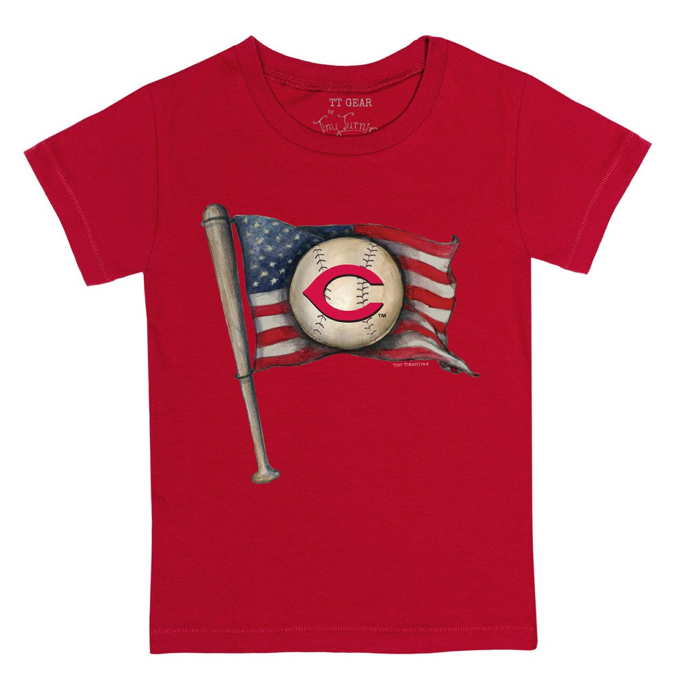 Cincinnati Reds Tiny Turnip Youth Baseball Flag T-Shirt | MLB New