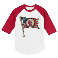 St. Louis Cardinals Tiny Turnip Youth Baseball Flag 3/4-Sleeve Raglan T-Shirt | MLB Near me