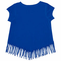 Los Angeles Dodgers Tiny Turnip Girls Youth Baseball Love Fringe T-Shirt | MLB On Sale