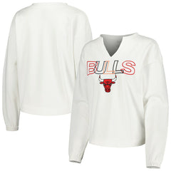Chicago Bulls Concepts Sport Women's Sunray Notch Neck Long Sleeve Top sale Discount
