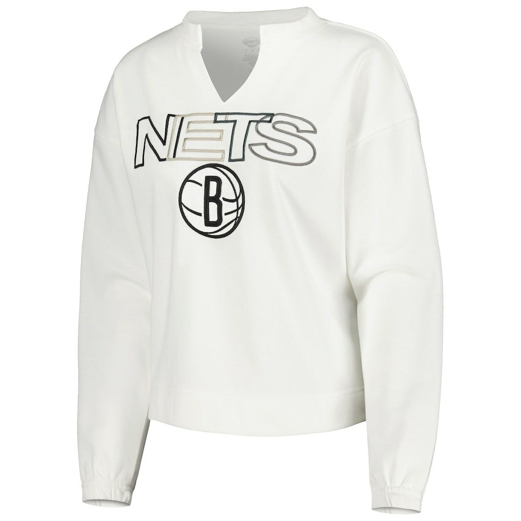 Brooklyn Nets Concepts Sport Women's Sunray Notch Neck Long Sleeve Top Discount