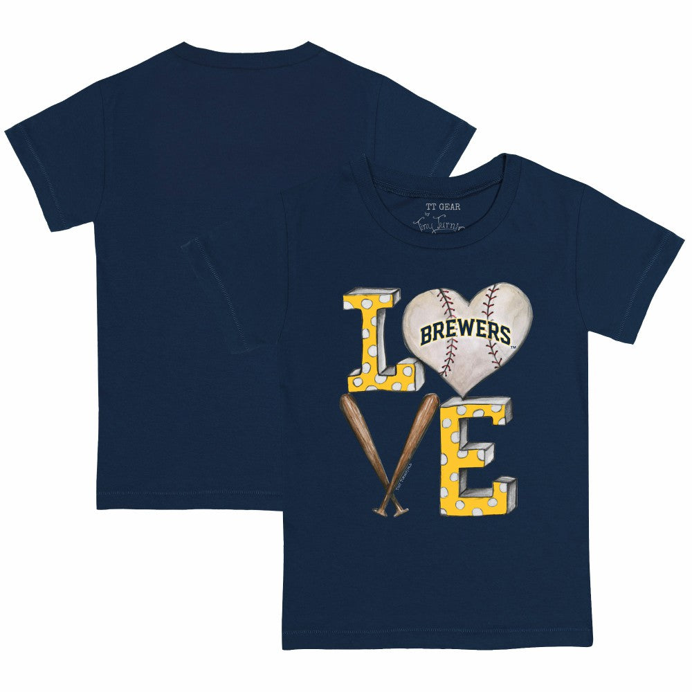 Milwaukee Brewers Tiny Turnip Youth Baseball Love T-Shirt | MLB Online