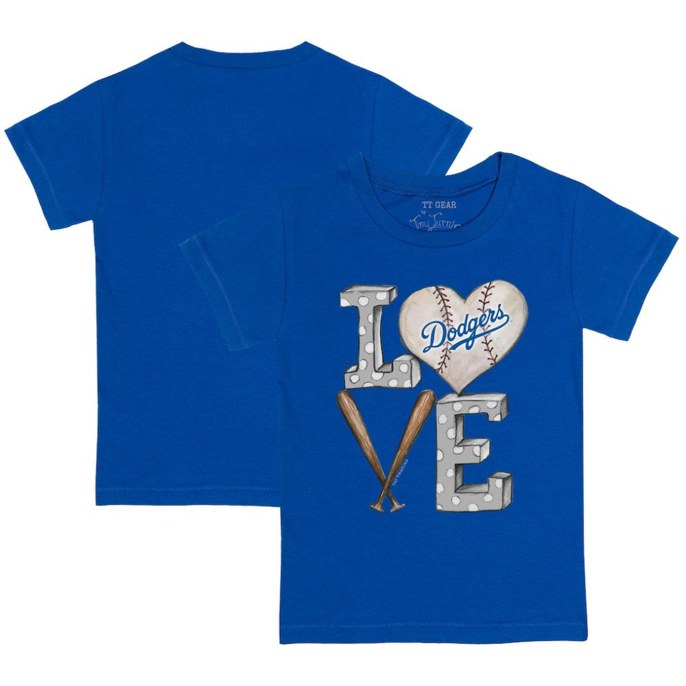 Los Angeles Dodgers Tiny Turnip Youth Baseball Love T-Shirt | MLB For sale