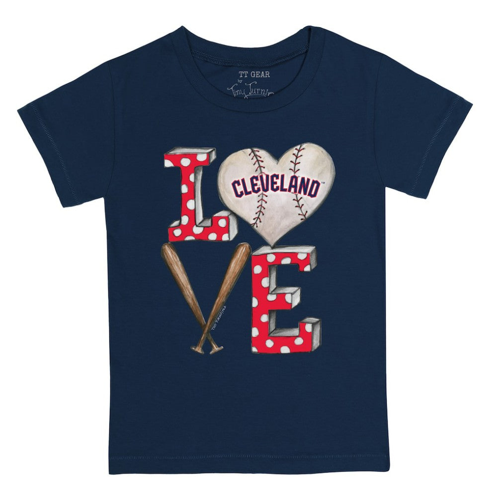Cleveland Guardians Tiny Turnip Youth Baseball Love T-Shirt | MLB New