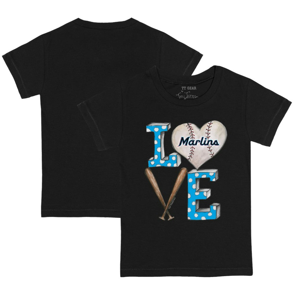 Miami Marlins Tiny Turnip Youth Baseball Love T-Shirt | MLB On Sale