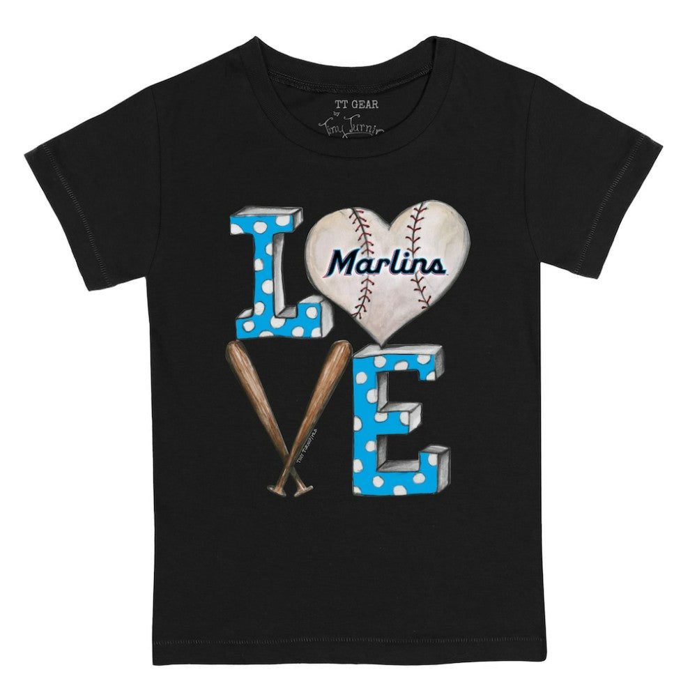 Miami Marlins Tiny Turnip Youth Baseball Love T-Shirt | MLB On Sale