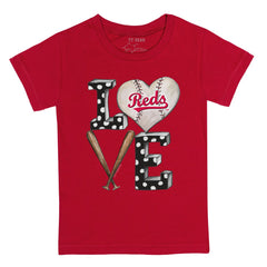 Cincinnati Reds Tiny Turnip Youth Baseball Love T-Shirt | MLB Discount