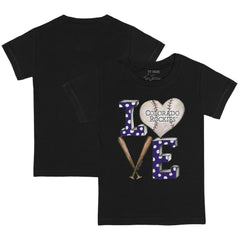 Colorado Rockies Tiny Turnip Youth Baseball Love T-Shirt | MLB Sale