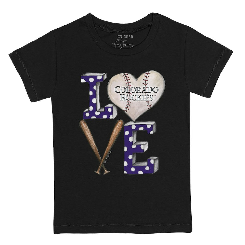 Colorado Rockies Tiny Turnip Youth Baseball Love T-Shirt | MLB Sale