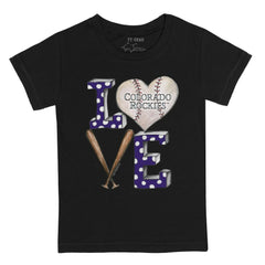 Colorado Rockies Tiny Turnip Youth Baseball Love T-Shirt | MLB Sale