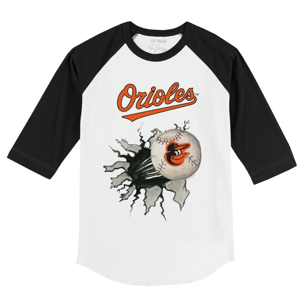 Baltimore Orioles Tiny Turnip Youth Baseball Tear 3/4-Sleeve Raglan T-Shirt | MLB Discount