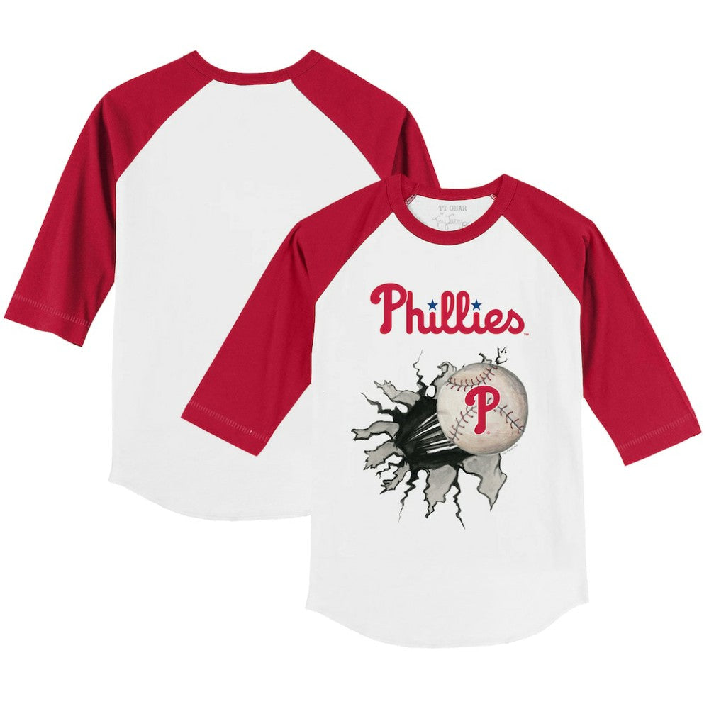 Philadelphia Phillies Tiny Turnip Youth Baseball Tear 3/4-Sleeve Raglan T-Shirt | MLB Near me