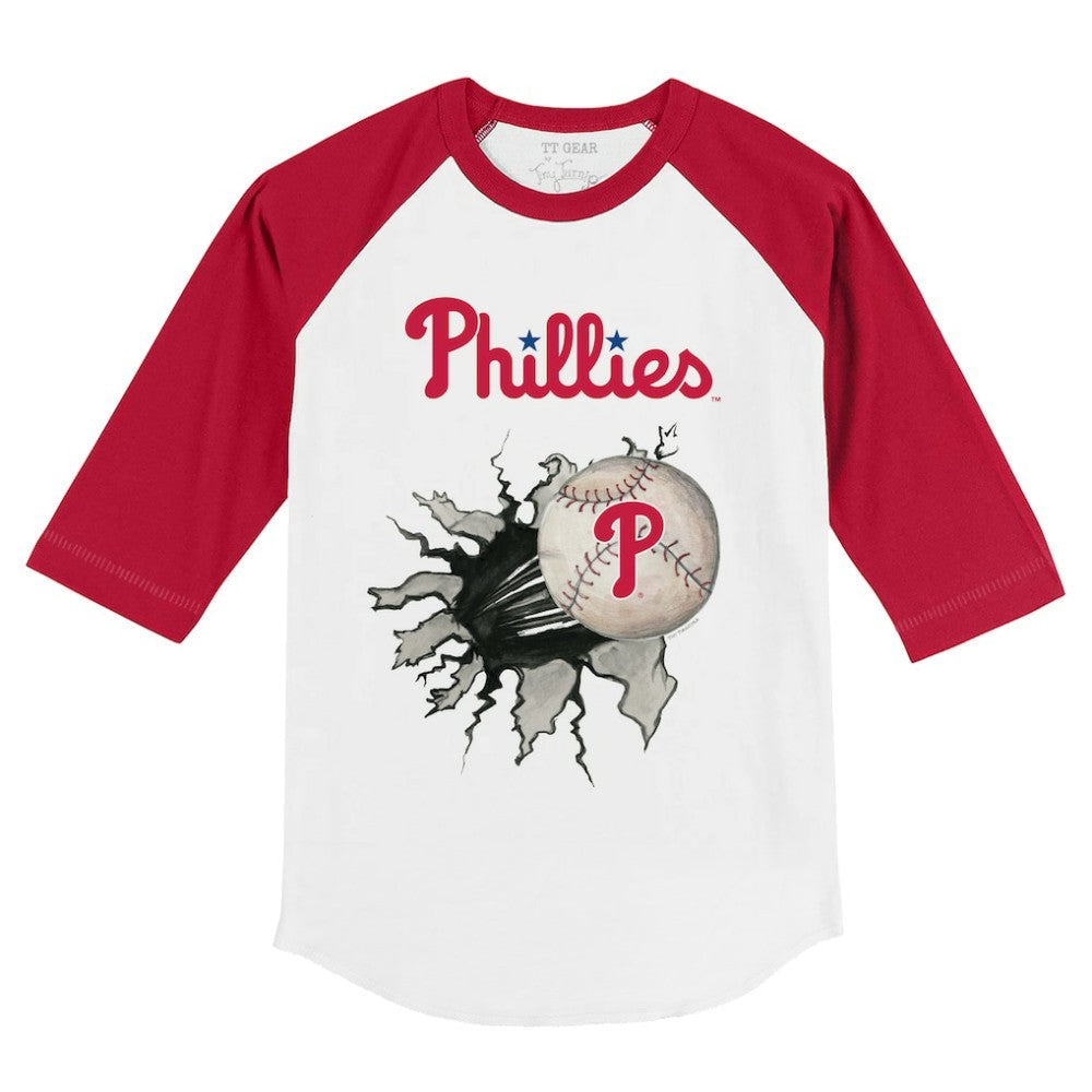 Philadelphia Phillies Tiny Turnip Youth Baseball Tear 3/4-Sleeve Raglan T-Shirt | MLB Near me