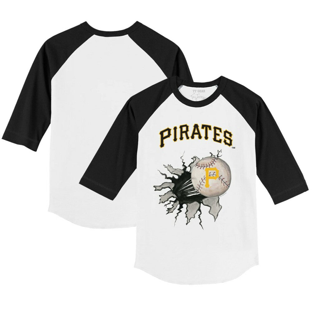 Pittsburgh Pirates Tiny Turnip Youth Baseball Tear 3/4-Sleeve Raglan T-Shirt | MLB Shop