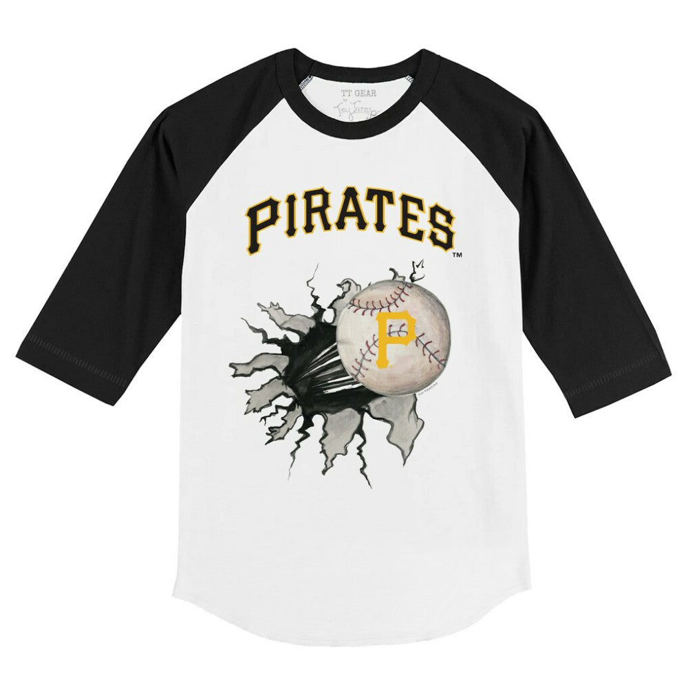 Pittsburgh Pirates Tiny Turnip Youth Baseball Tear 3/4-Sleeve Raglan T-Shirt | MLB Shop