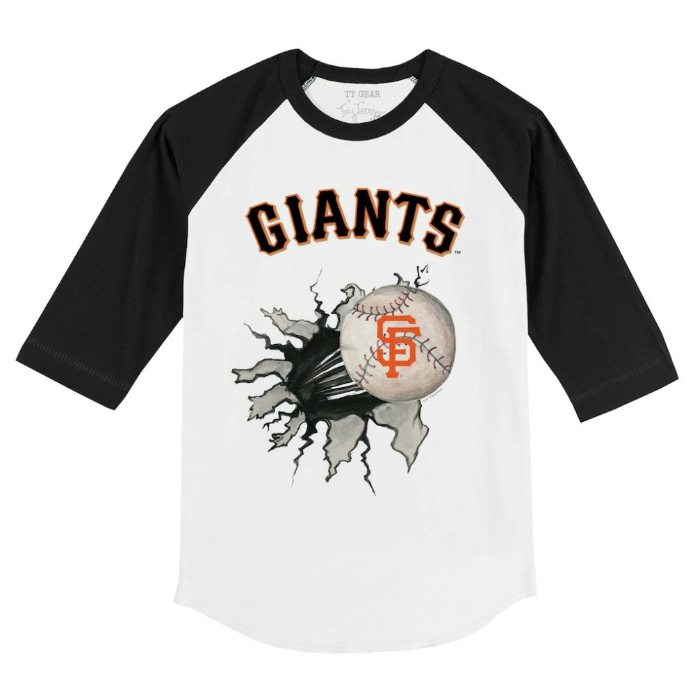 San Francisco Giants Tiny Turnip Youth Baseball Tear 3/4-Sleeve Raglan T-Shirt | MLB Sale