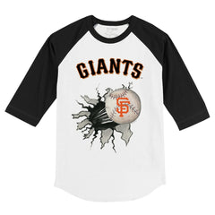 San Francisco Giants Tiny Turnip Youth Baseball Tear 3/4-Sleeve Raglan T-Shirt | MLB Sale