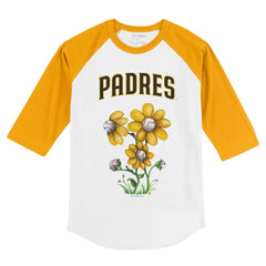 San Diego Padres Tiny Turnip Youth Blooming Baseballs 3/4-Sleeve Raglan T-Shirt | MLB Sale