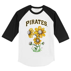 Pittsburgh Pirates Tiny Turnip Youth Blooming Baseballs 3/4-Sleeve Raglan T-Shirt | MLB New