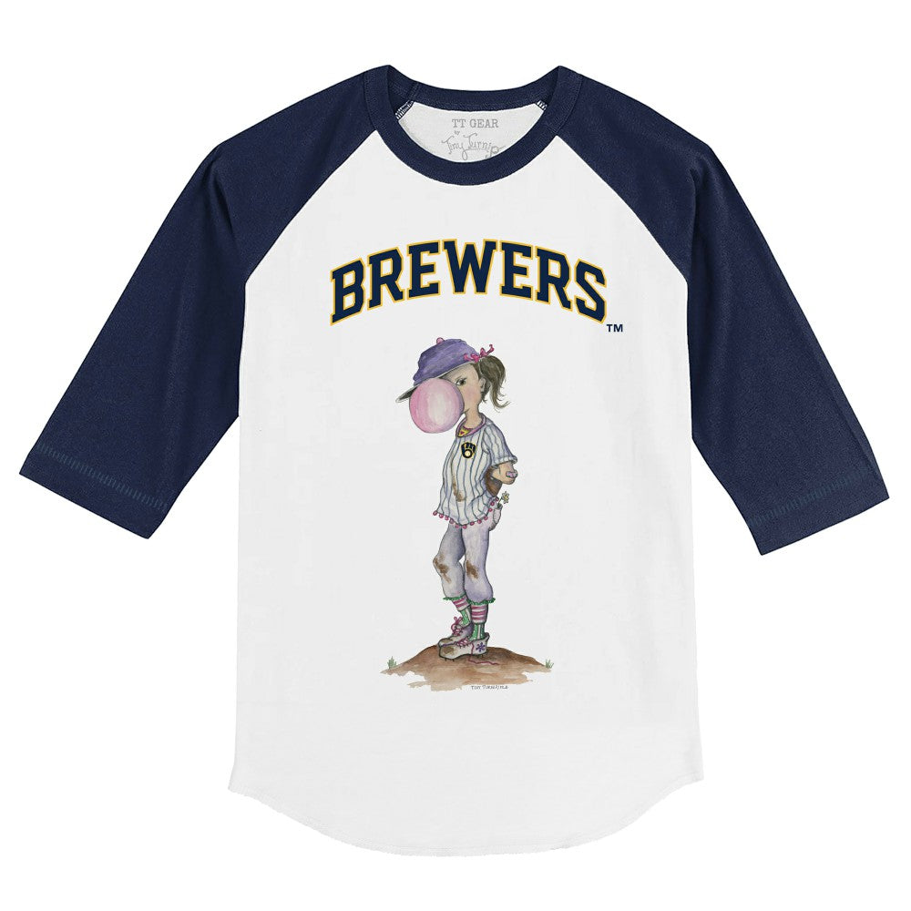 Milwaukee Brewers Tiny Turnip Youth Bubbles 3/4-Sleeve Raglan T-Shirt | MLB Near me