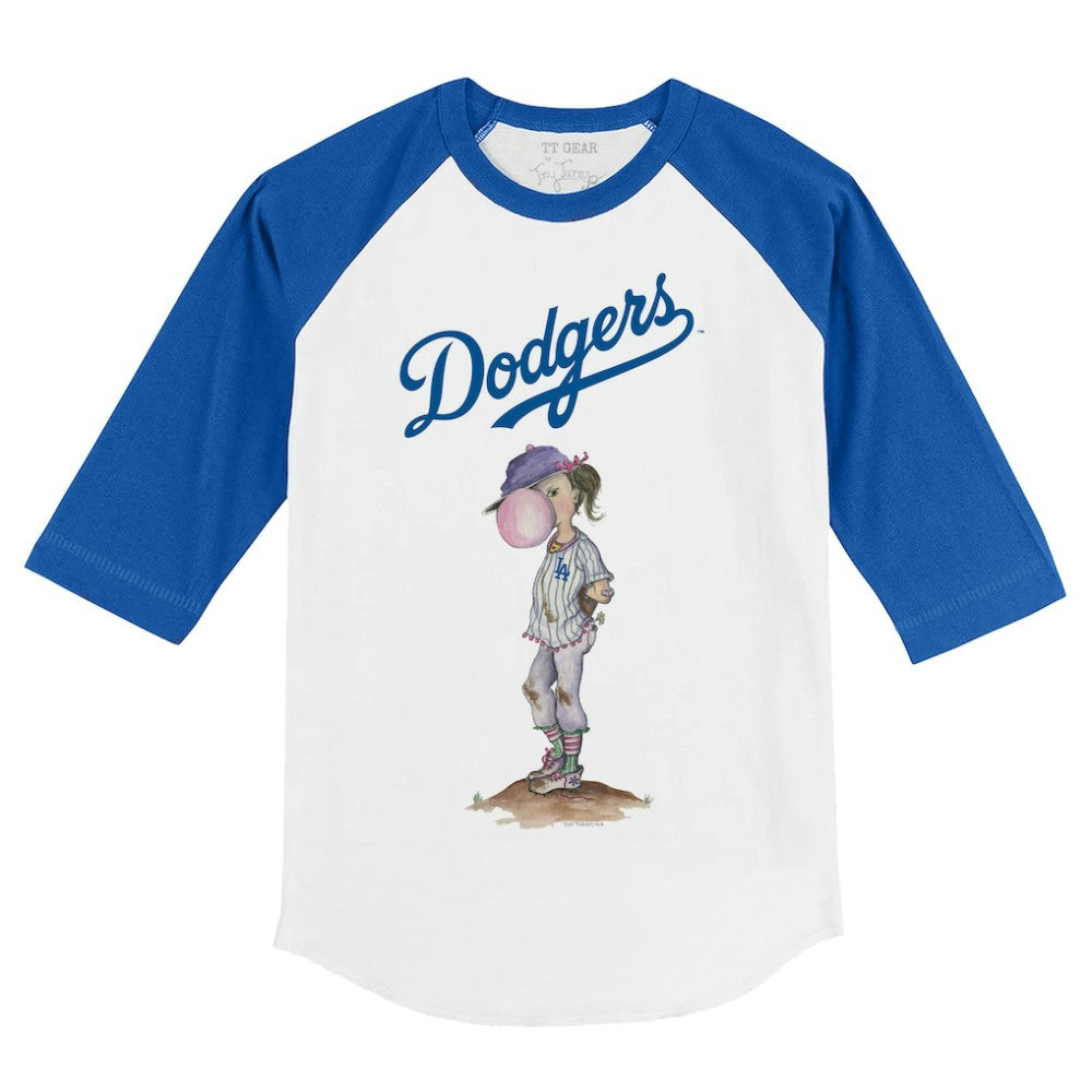 Los Angeles Dodgers Tiny Turnip Youth Bubbles 3/4-Sleeve Raglan T-Shirt | MLB For sale