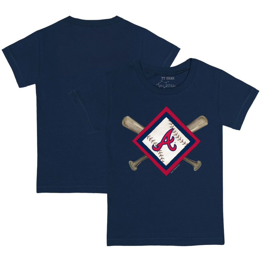 Atlanta Braves Tiny Turnip Youth Diamond Cross Bats T-Shirt | MLB Shop