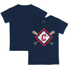 Cleveland Guardians Tiny Turnip Youth Diamond Cross Bats T-Shirt | MLB Sale