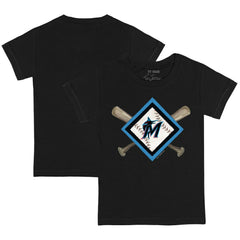 Miami Marlins Tiny Turnip Youth Diamond Cross Bats T-Shirt | MLB Near me