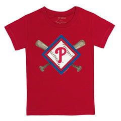 Philadelphia Phillies Tiny Turnip Youth Diamond Cross Bats T-Shirt | MLB Discount