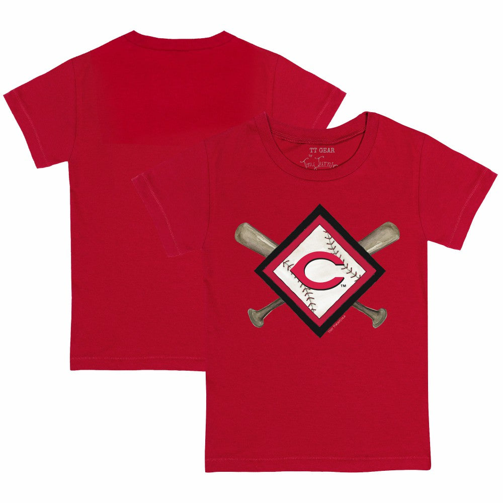 Cincinnati Reds Tiny Turnip Youth Diamond Cross Bats T-Shirt | MLB Shop
