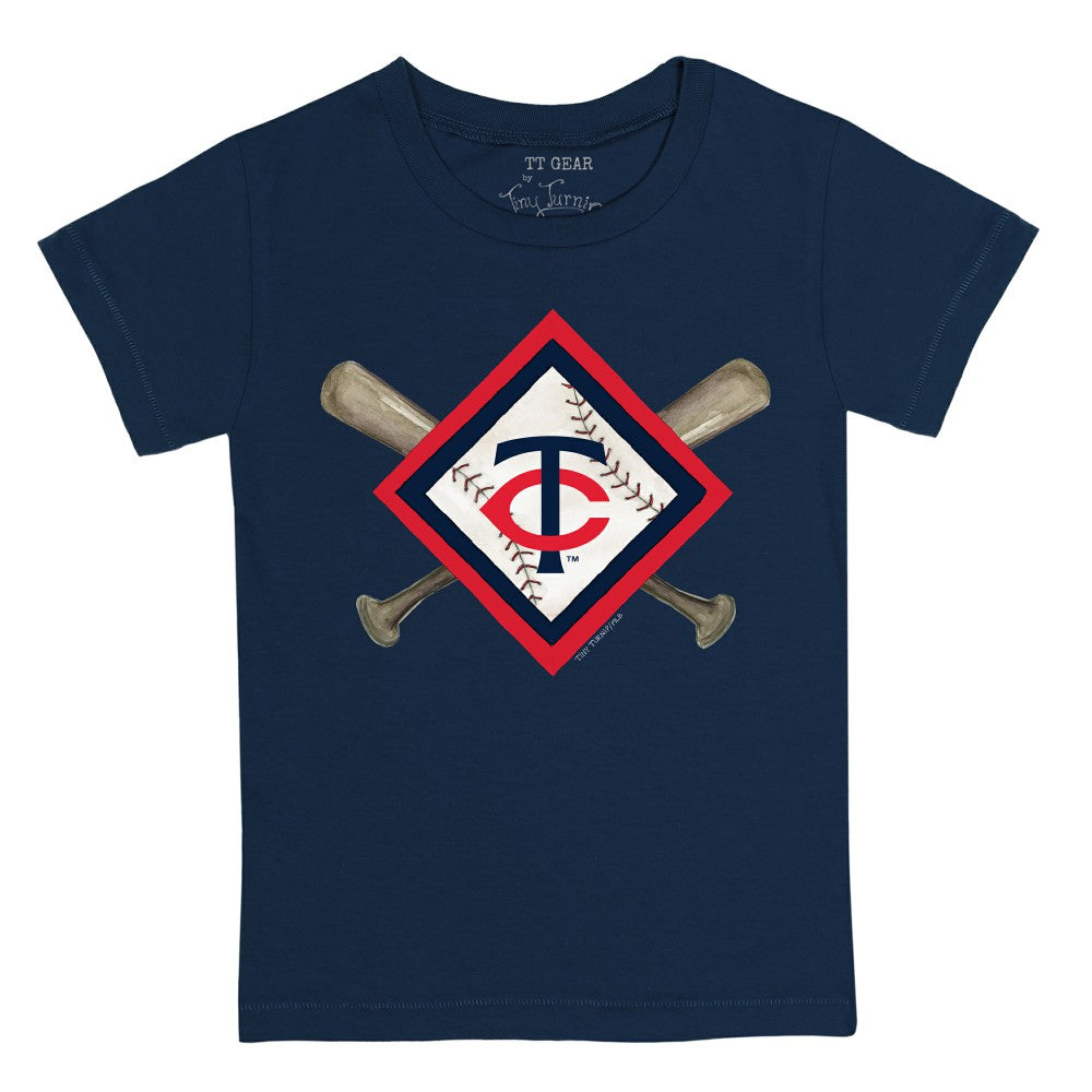 Minnesota Twins Tiny Turnip Youth Diamond Cross Bats T-Shirt | MLB Discount