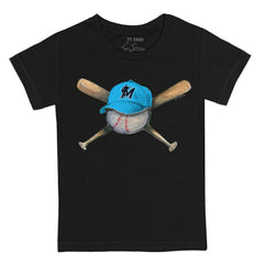 Miami Marlins Tiny Turnip Youth Hat Crossbats T-Shirt | MLB Sale