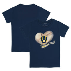 Milwaukee Brewers Tiny Turnip Youth Heart Banner T-Shirt | MLB Near me