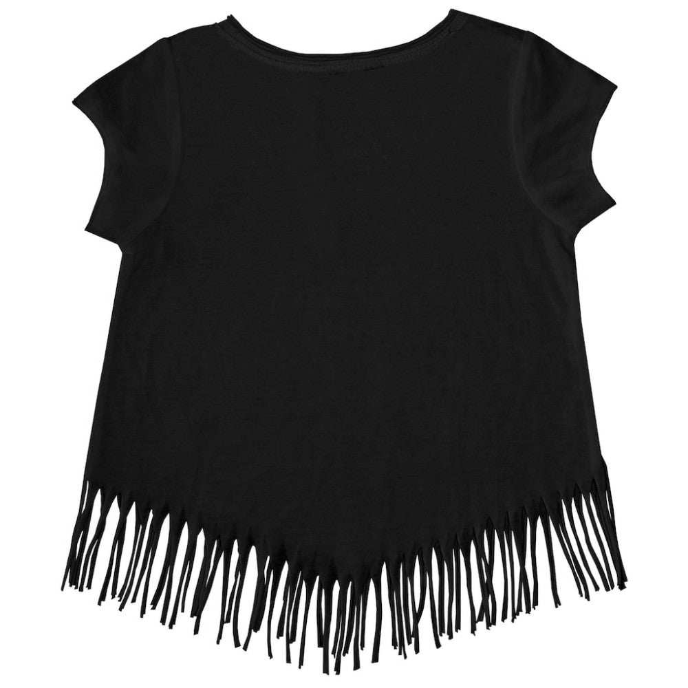 Baltimore Orioles Tiny Turnip Girls Youth Heart Bat Fringe T-Shirt | MLB On Sale