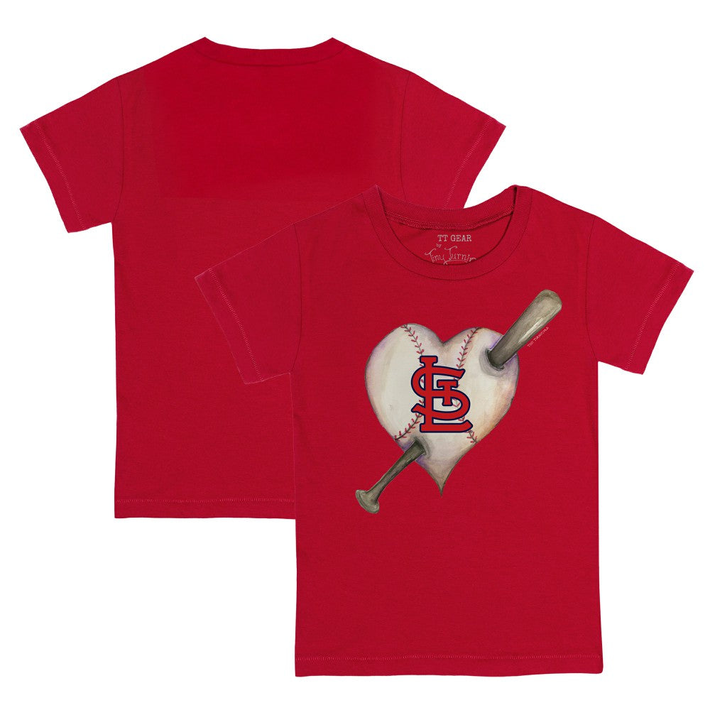 St. Louis Cardinals Tiny Turnip Youth Heart Bat T-Shirt | MLB For sale