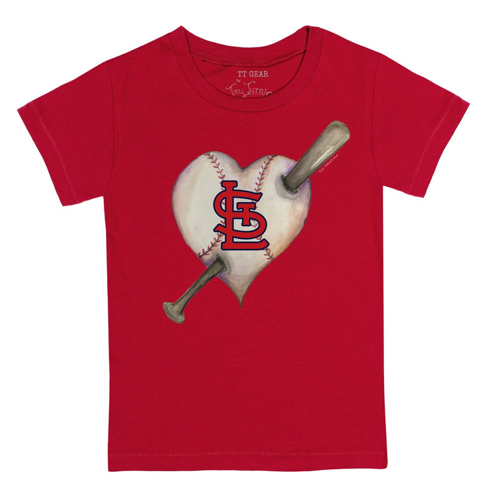 St. Louis Cardinals Tiny Turnip Youth Heart Bat T-Shirt | MLB For sale