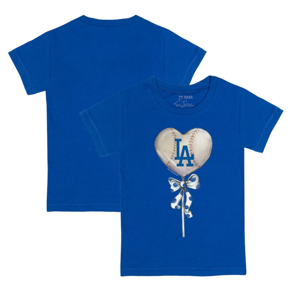 Los Angeles Dodgers Tiny Turnip Youth Heart Lolly T-Shirt | MLB New