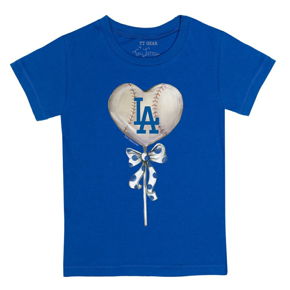 Los Angeles Dodgers Tiny Turnip Youth Heart Lolly T-Shirt | MLB New