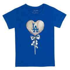 Los Angeles Dodgers Tiny Turnip Youth Heart Lolly T-Shirt | MLB New