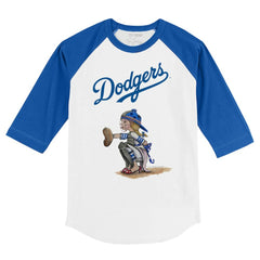 Los Angeles Dodgers Tiny Turnip Youth Kate 3/4-Sleeve Raglan T-Shirt | MLB Outlet