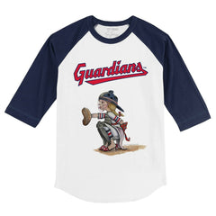 Cleveland Guardians Tiny Turnip Youth Kate 3/4-Sleeve Raglan T-Shirt | MLB Discount